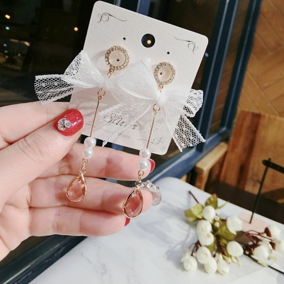 💎NEW💎HANDMADE ROMANTIC CRYSTAL DROP EAR - Picture 2 of 7